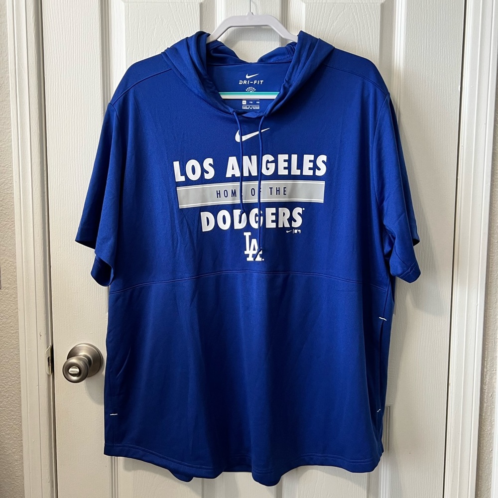 Nike Los Angeles Dodgers Royal Team Short Sleeve Hoodie Shirt